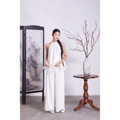 Áo Nữ Voan Hoa Nổi Thiết Kế Cổ Yếm Nhẹ Nhàng  (không kèm quần) - WENNA TOP - GOÛT DE JUN