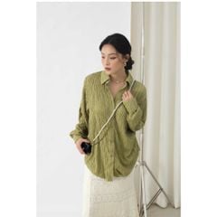 GOÛT DE JUN - Áo sơmi nữ vân nổi freesize - Dora Shirt