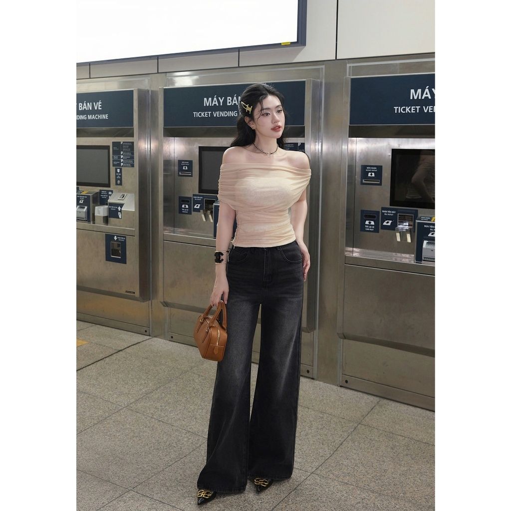 Quần Jeans Nữ Basic Ống Rộng Dễ Phối Đồ - FARAH PANTS - GOÛT DE JUN