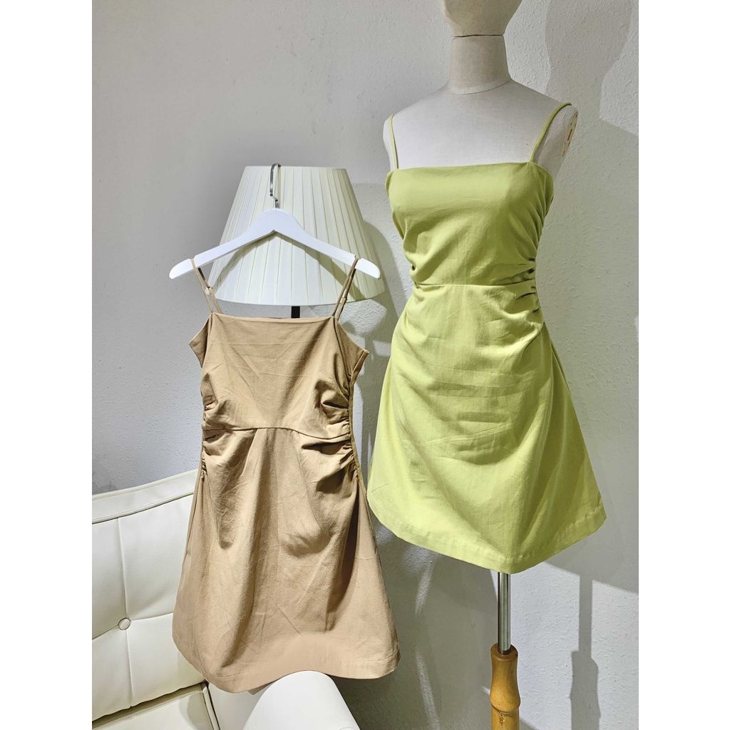 GOÛT DE JUN - Đầm nữ 2 dây xòe nhún eo - Avo Dress