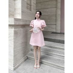 GOÛT DE JUN - Đầm nữ cổ tàu tay bồng - JIA DRESS