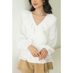 GOÛT DE JUN - Áo cổ bèo tay phồng - Rumi Top
