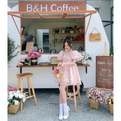 Đầm Babydoll Nữ Tay Phồng (Tặng Kèm Hoa) RYNA DRESS - GOÛT DE JUN