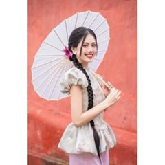 Áo Nữ Cổ Yếm Tay Phồng Dáng Bí Tiểu Thư - TUỆ AN - GOÛT DE JUN
