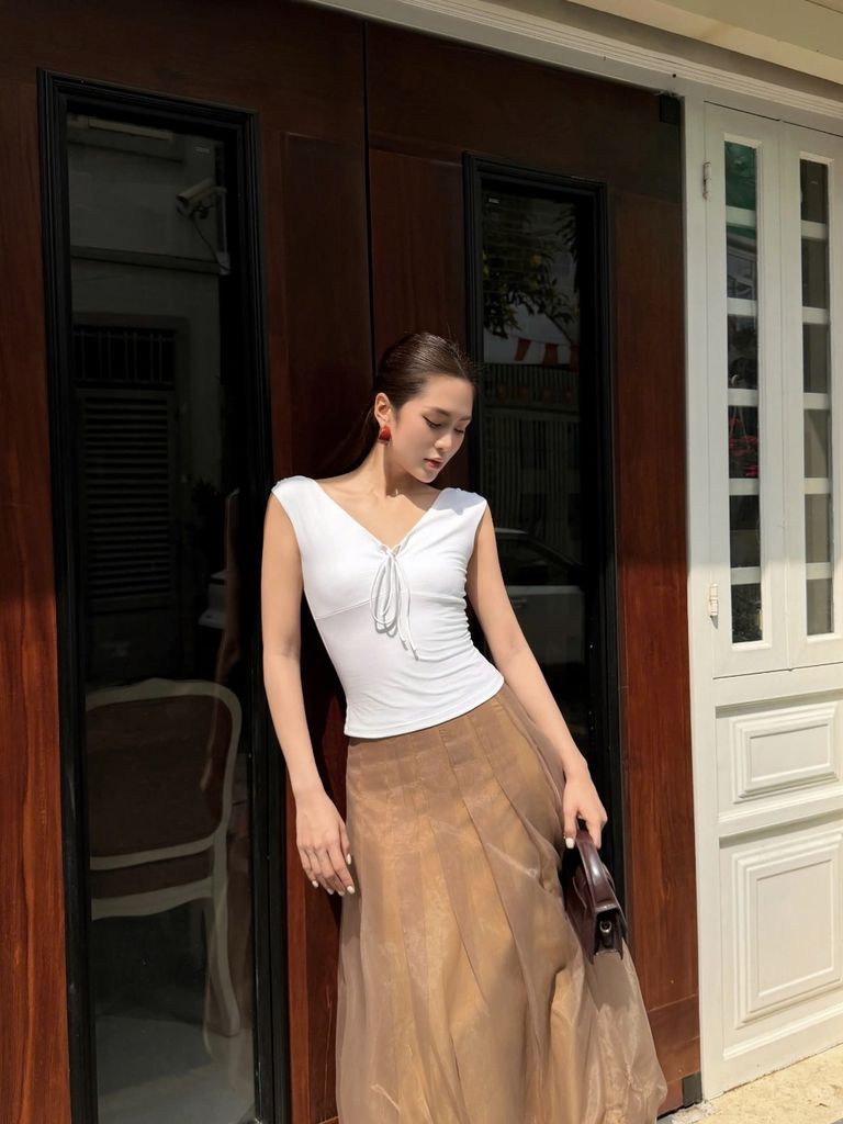 Chân Váy Nữ VERMIS Dáng Bí Dài Nữ Tính GOÛT DE JUN