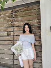 Áo Nữ JAEHAK Trễ Vai Nữ Tính Ôm Body Thời Trang GOUT DE JUN