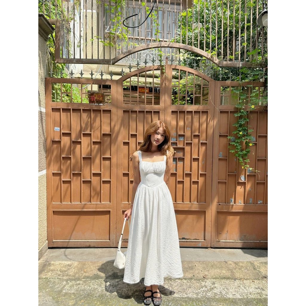 Đầm Nữ Thiết Kế Hai Dây Dự Tiệc Thắt Eo Tôn Dáng Xòe Sang Trọng - LOUISE DRESS - GOÛT DE JUN