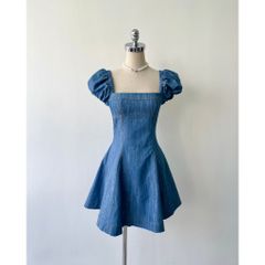 Đầm Nữ Tay Phồng Denim Nhẹ Nhàng Nữ Tính - VIA DRESS - Goût De Jun