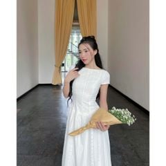 Đầm Dự Tiệc Tay Ngắn Thiết Kế Form Dài Thanh Lịch - ARCHI DRESS - GOÛT DE JUN