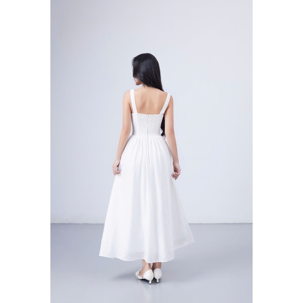 Đầm Nữ Thiết Kế Hai Dây Dự Tiệc Thắt Eo Tôn Dáng Xòe Sang Trọng - LOUISE DRESS - GOÛT DE JUN