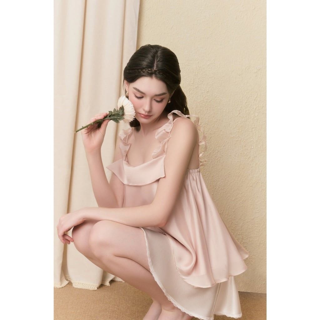 Áo Nữ JIYINS TOP 2 Dây Sóng Nước Form Rộng Dễ Thương GOUT DE JUN