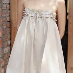 GOUT DE JUN Đầm Hai Dây Dáng Bí Babydoll ENWEY Váy Nữ Viền Bèo Kaki Cao Cấp Tiểu Thư FGDA2605158