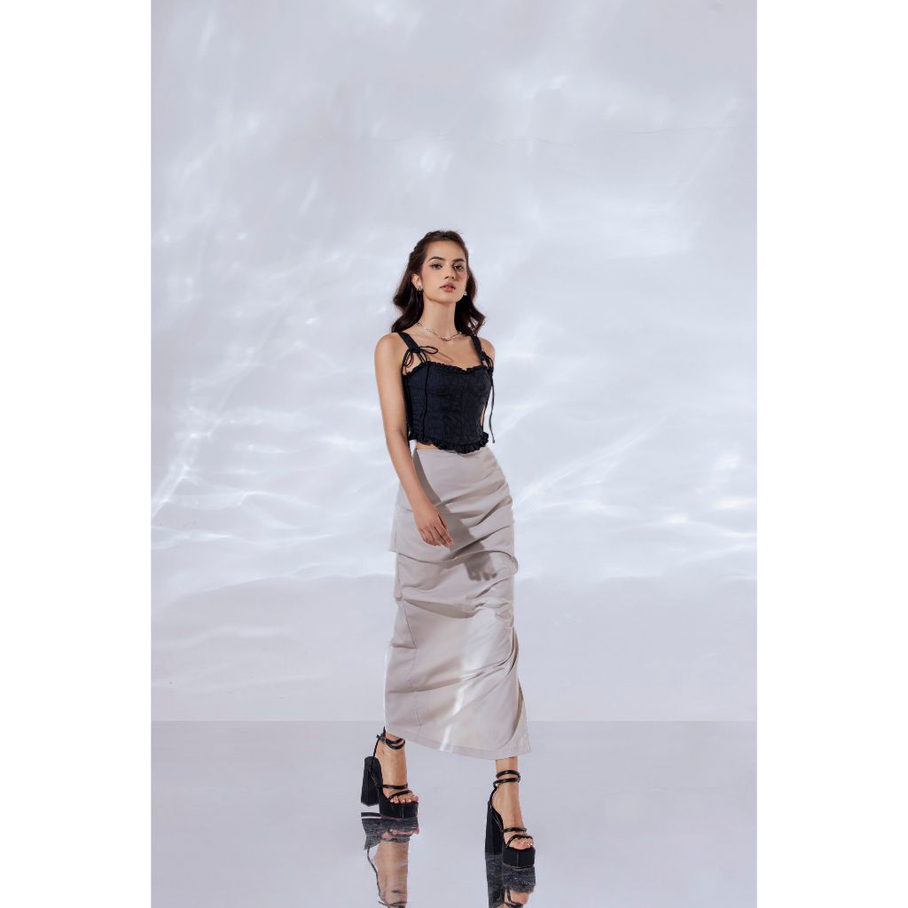 Áo Croptop Corset Ôm Dáng Phối Ren Thời Trang- FIRE TOP - GOÛT DE JUN