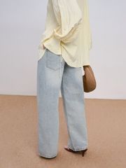 Quần Jeans Nữ FINRIC Wash Ống Suông Basic GOUT DE JUN