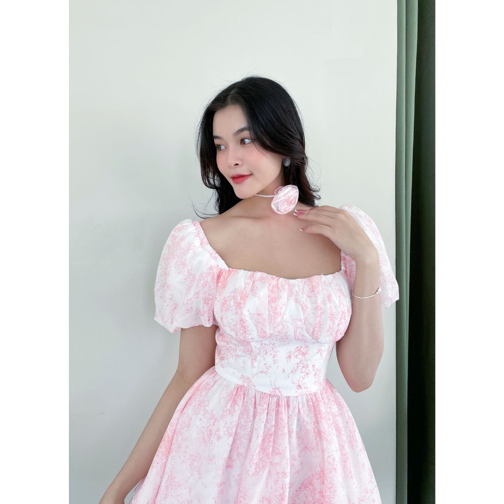 Đầm Nữ Xòe Hai Tầng Tiểu Thư (Tặng Kèm Hoa) - WINNY DRESS - GOÛT DE JUN