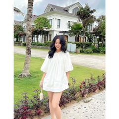 GOÛT DE JUN - Áo kiểu nữ cổ tròn tay phồng - Chiko Top