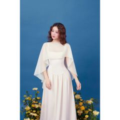 Đầm Nữ Dự Tiệc Hai Dây Dáng Xoè Trơn Kèm Áo Choàng Sang Trọng Quyến Rũ - GABBIE DRESS - GOÛT DE JUN