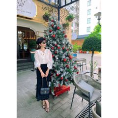 GOÛT DE JUN - Áosơ mi cổ bèo họa tiết hoa - RIA TOP