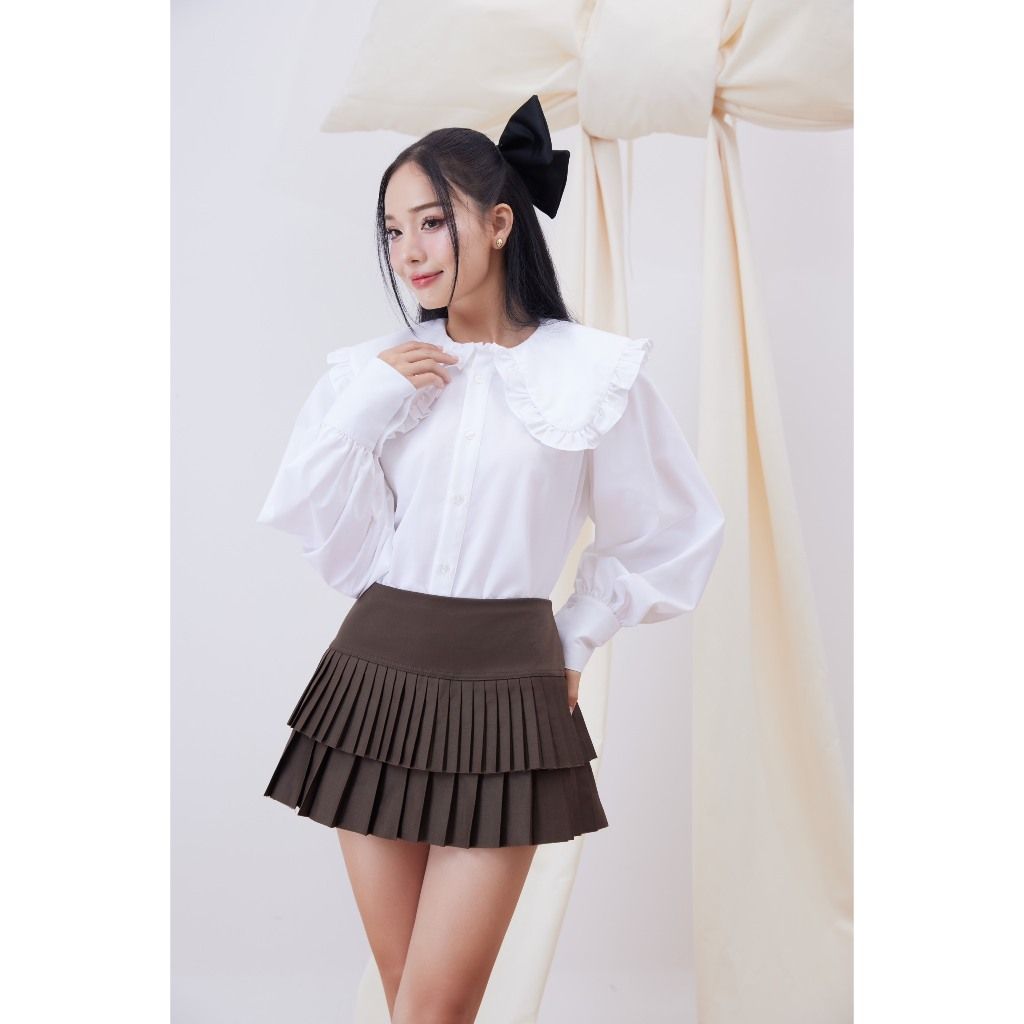 Áo Sơ Mi Tay Phồng Cổ Bèo Tiểu Thư - MAYBI SHIRT - GOÛT DE JUN