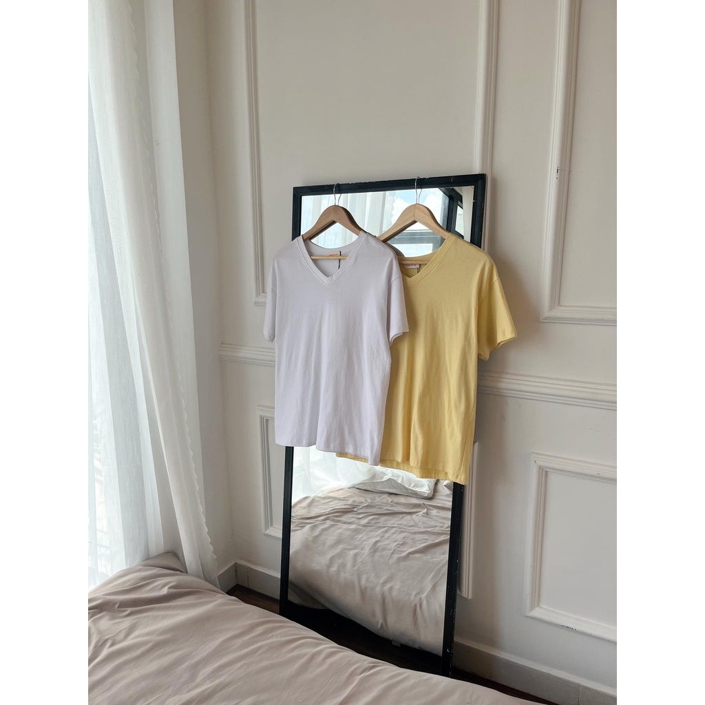 GOÛT DE JUN - Áo thun trơn cổ V - Basic V Tee