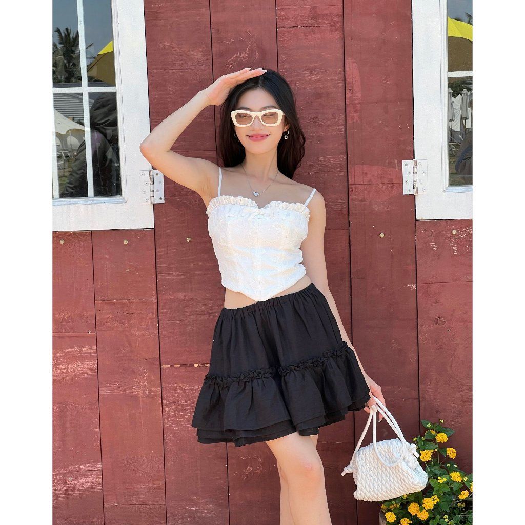 Chân Váy Tầng Ngắn Form Xòe Freesize  - NALIN SKIRT - GOÛT DE JUN