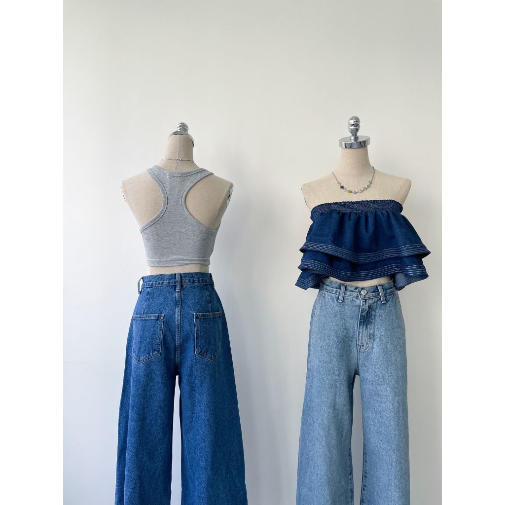Quần jeans ống rộng nữ cao cấp | DASUN PANTS | Secodee