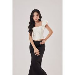 Áo Croptop Dáng Corset Tay Bồng Tôn Eo - CALIE TOP - GOÛT DE JUN