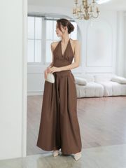Jumpsuit Nữ AURENS JUMPS Cổ Yếm Chiết Eo Sang Trọng Thanh Lịch GOUT DE JUN