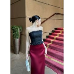 Áo Croptop Nữ Cúp Ngực Phối Bèo -ANNI TOP - GOÛT DE JUN