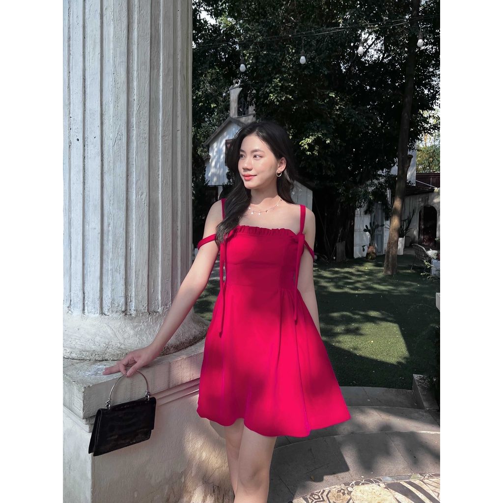 Đầm nhung hai dây dáng xòe tiểu thư NITA DRESS - GOÛT DE JUN
