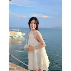 Đầm Nữ Freesize Mùa Hè Cổ Yếm Voan Tơ Xếp Tầng Dễ Thương -  AILEN - GOÛT DE JUN