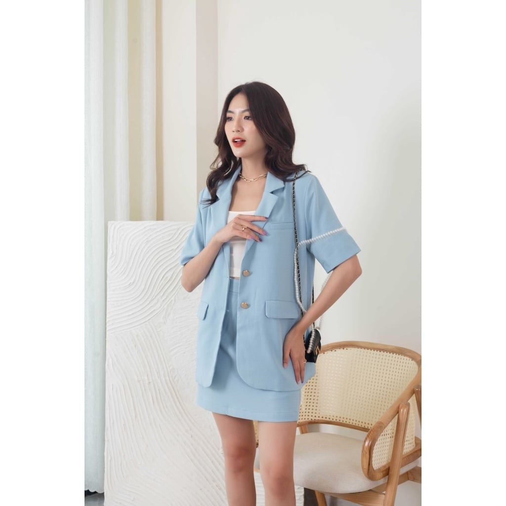 GOÛT DE JUN - Áo blazer nữ tay ngắn - Charlise top