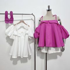GOÛT DE JUN - Áo nữ rớt vai tay phồng babydoll  - LINLY TOP