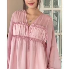 Áo Nữ Babydoll Tay Dài Bồng Nhún Ngực Thanh Lịch - KYLIA TOP - GOÛT DE JUN