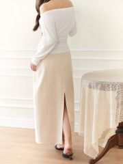 Gout De Jun Chân Váy Nữ Dáng Dài Cạp Cao Chât Linen KOFER Chân Váy Công Sở Thanh Lịch FGKA2607092