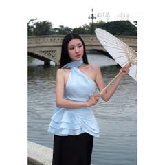 Áo Nữ Thiết Kế Lệch Vai Nhún Eo Xoè Tầng Tôn Dáng - CAMILA TOP - GOÛT DE JUN