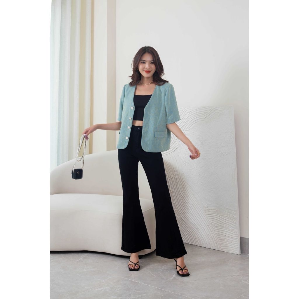 Quần Jeans nữ ống loe- Flared Pants - GOÛT DE JUN