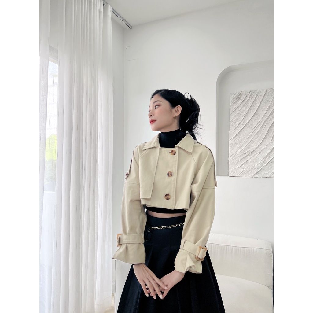 GOÛT DE JUN - Áo khoác croptop nữ kaki - JOSIE JACKET