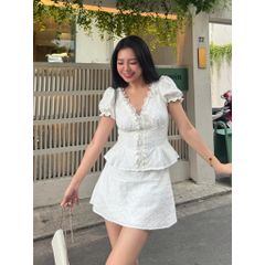 Chân Váy Nữ BOLDIK Form A Boil Thêu Hoa Thanh Lịch GOUT DE JUN