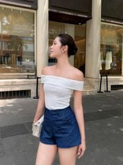 Quần Short Nữ TICLEN Lưng Cao Basic Tôn Dáng GOÛT DE JUN