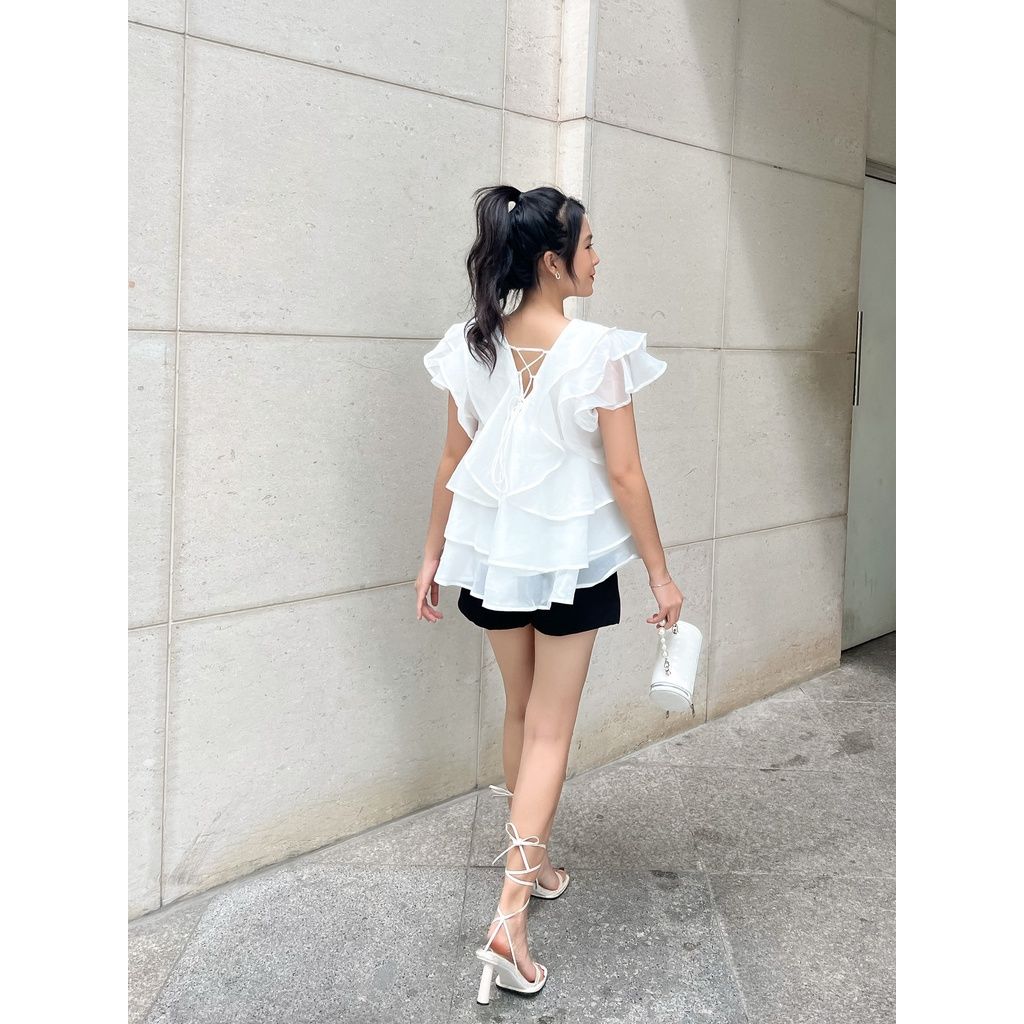 GOÛT DE JUN - Áo kiểu freesize tầng bèo siêu xinh - Catin Top