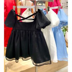 GOÛT DE JUN - Áo thiết kế babydoll tay phồng 2 lớp - KYVA TOP