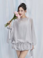 Đầm Nữ ARRIAL Voan Tơ Tay Phồng Cánh Dơi Sang Trọng Dự Tiệc GOÛT DE JUN