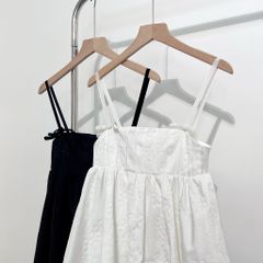 GOÛT DE JUN - Áo babydoll hai dây phối ren - TIARA TOP