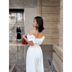 Set Áo Croptop Trễ Vai Mùa Hè Phối Quần Ống Rộng (bán lẻ) - CHALIN SET - GOÛT DE JUN