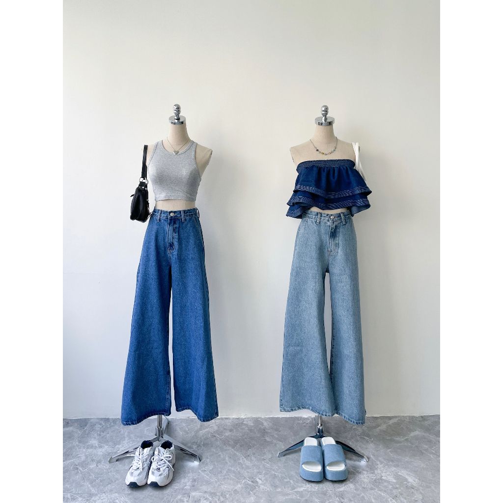 Quần jeans ống rộng nữ cao cấp | DASUN PANTS | Secodee