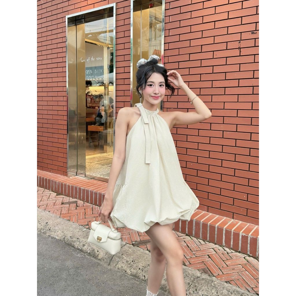 Đầm Nữ Cổ Yếm Freesize Dáng Bí Dễ Thương (có quần bảo hộ) -  STIAN DRESS - GOÛT DE JUN