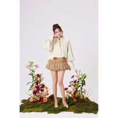 Áo Sơ Mi Nữ Form Freesize Phối Thắt Dây - FAGBES TOP - GOÛT DE JUN
