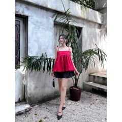 GOÛT DE JUN - Áo nữ thiết kế hai dây thắt nơ - JIAN TOP