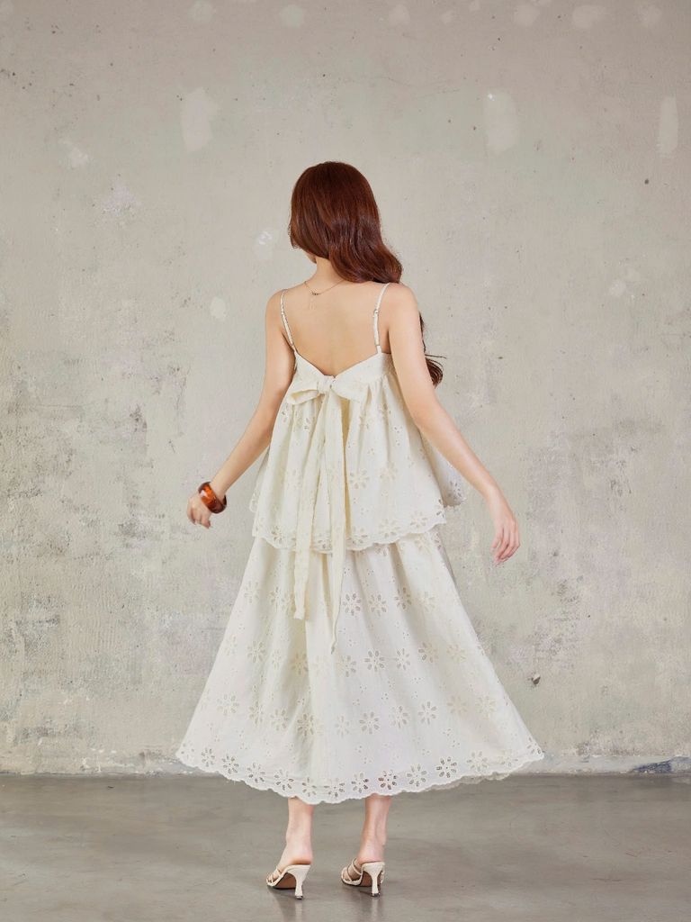 (BÁN LẺ) Set Nữ GRAZIE  2 Dây Vải Gấm Dịu Dàng Nữ Tính GOÛT DE JUN